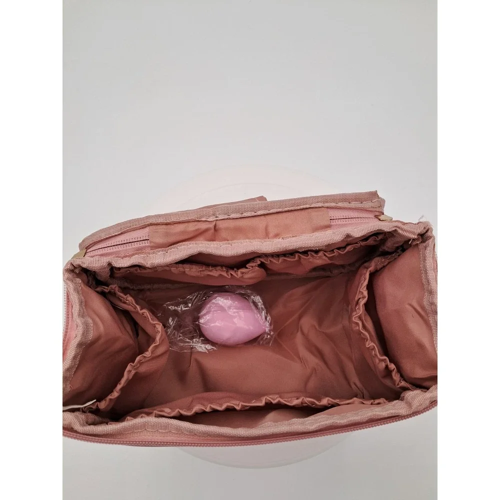 Lyiali Pink New Makeup‎ Bag With Pink Makeup Sponge